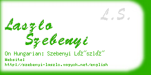 laszlo szebenyi business card